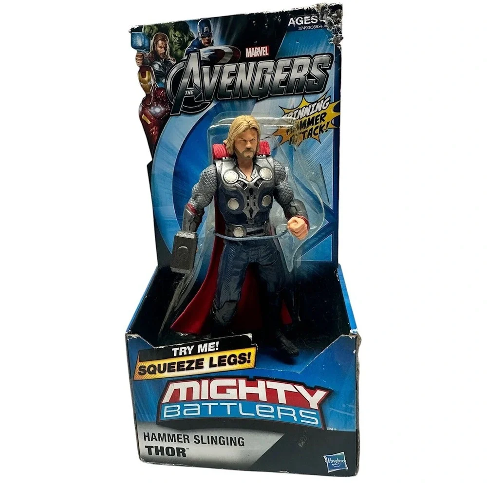 [2x] Marvel The Avengers Mighty Battlers Hammer & Titan Hero Series Thor Figures